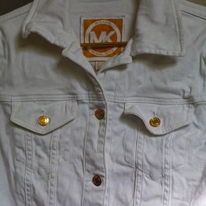 Michael Kors Ladies White Jean Jacket Size L